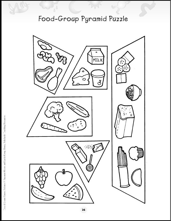 Food pyramid puzzle crafts and worksheets for preschooltoddler and kindergarten group meals food pyramid kids preschool food