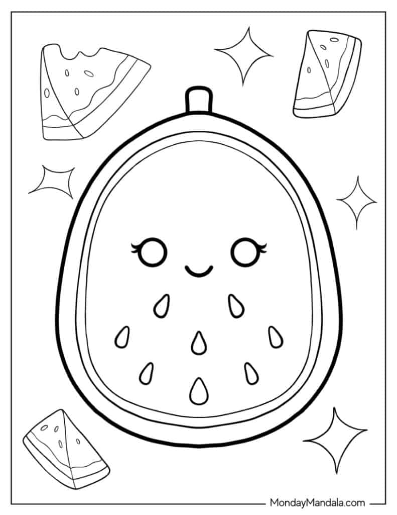 Squishmallow coloring pages free pdf printables