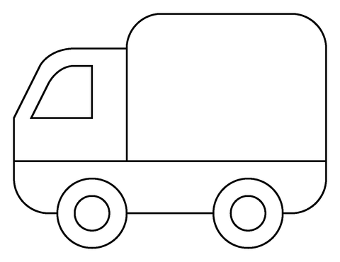 Delivery truck emoji coloring page free printable coloring pages