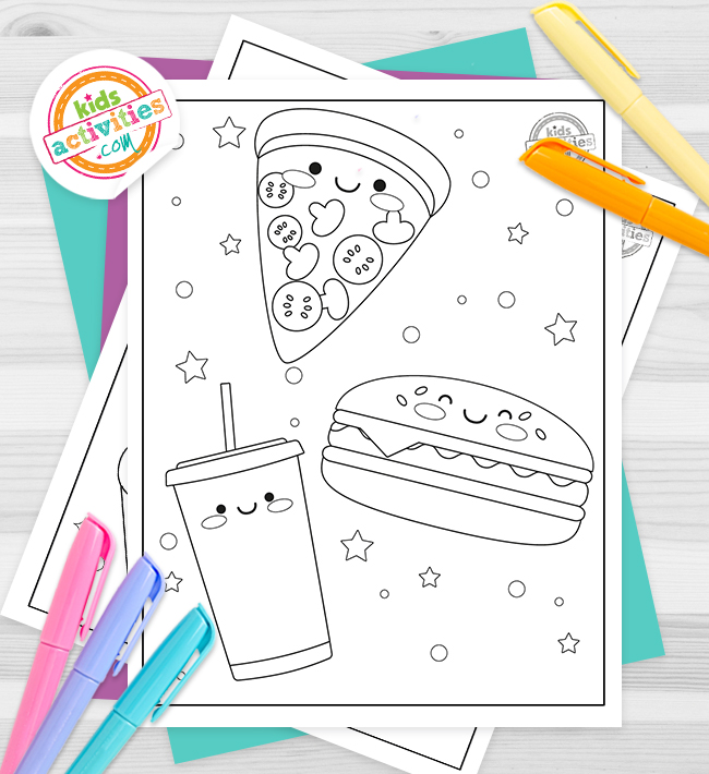 Best cute food coloring pages to print color kids activities blog