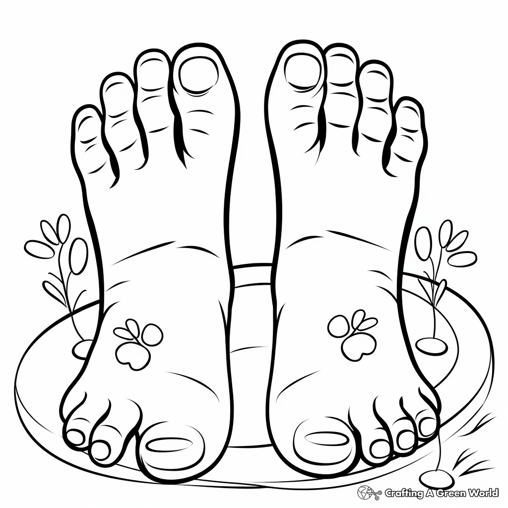 Toes coloring pages