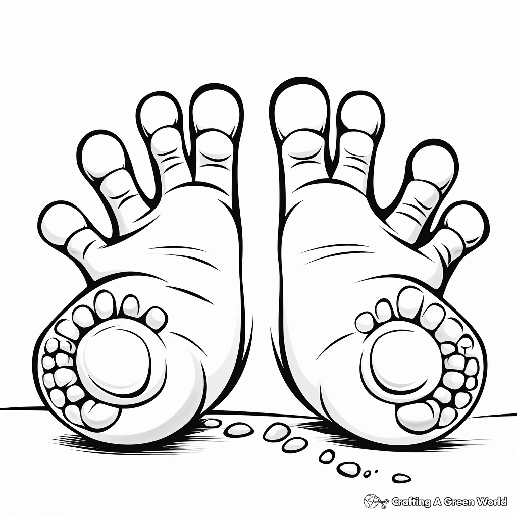 Toes coloring pages
