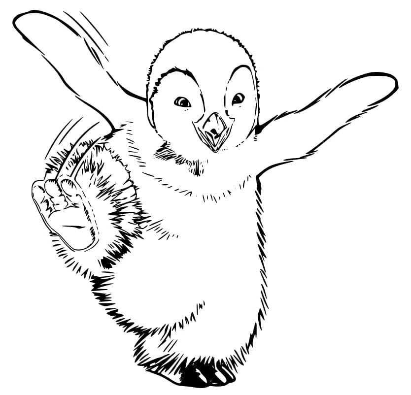 Happy feet coloring pages printable for free download