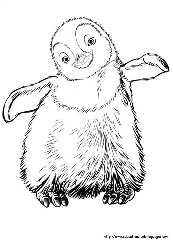 Happy feet coloring pages