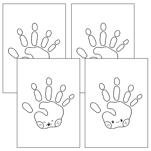 Handprint coloring pages worksheet activities handprint end of the year made by teachers