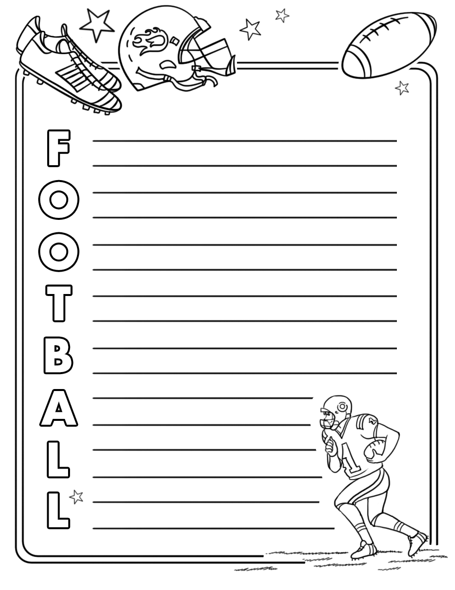 Football acrostic poem template free printable papercraft templates