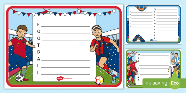 Football world cup acrostic poem pack englishafrikaans