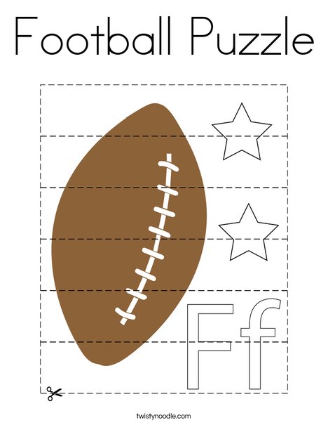 Football puzzle coloring page