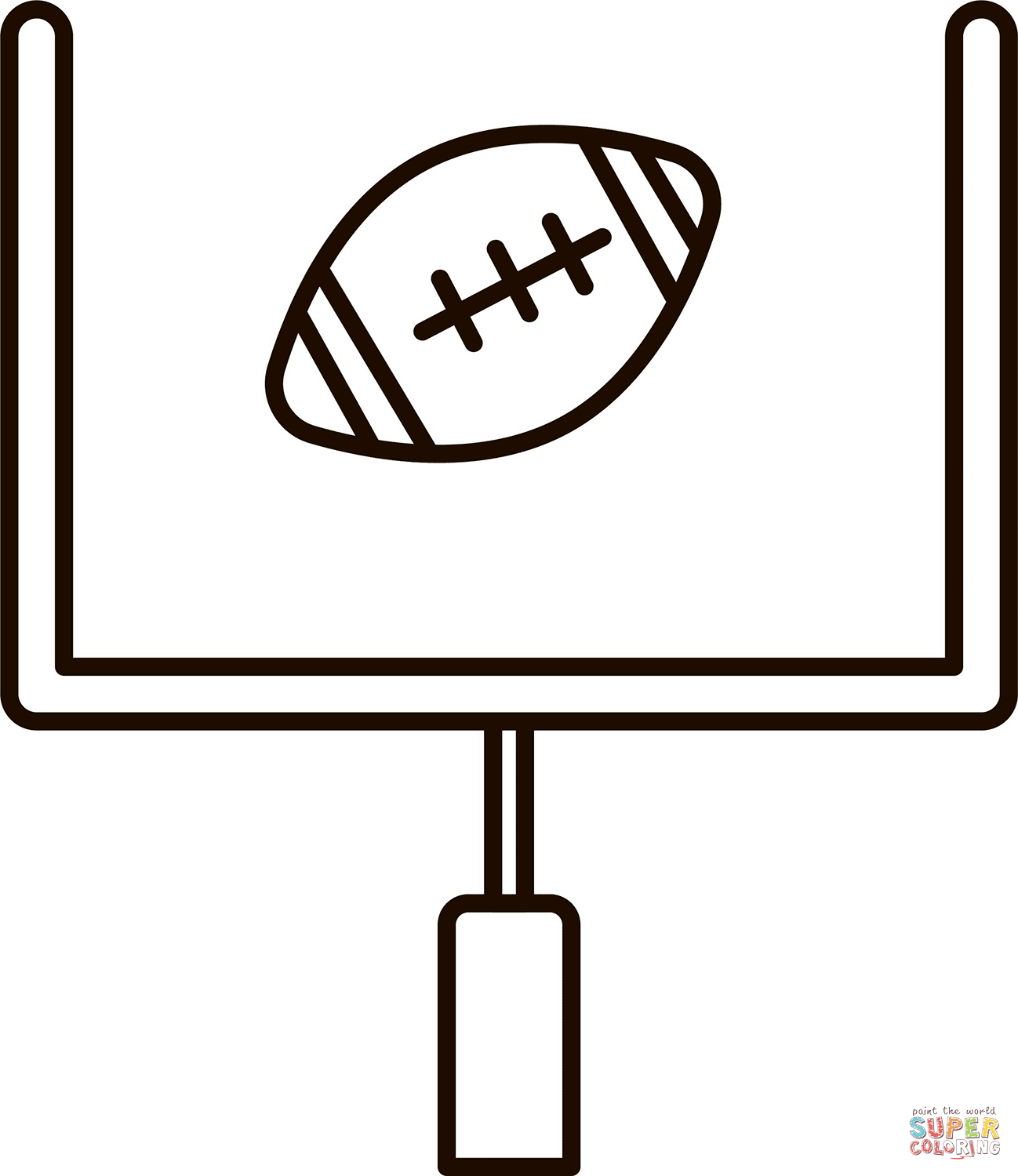 Goal post football coloring page free printable coloring pages