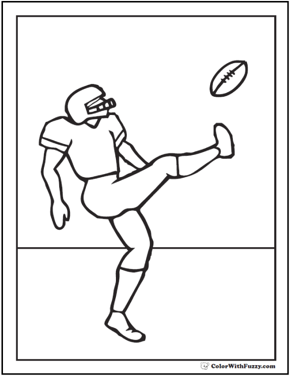 Football coloring pages â quarterbacks receivers running