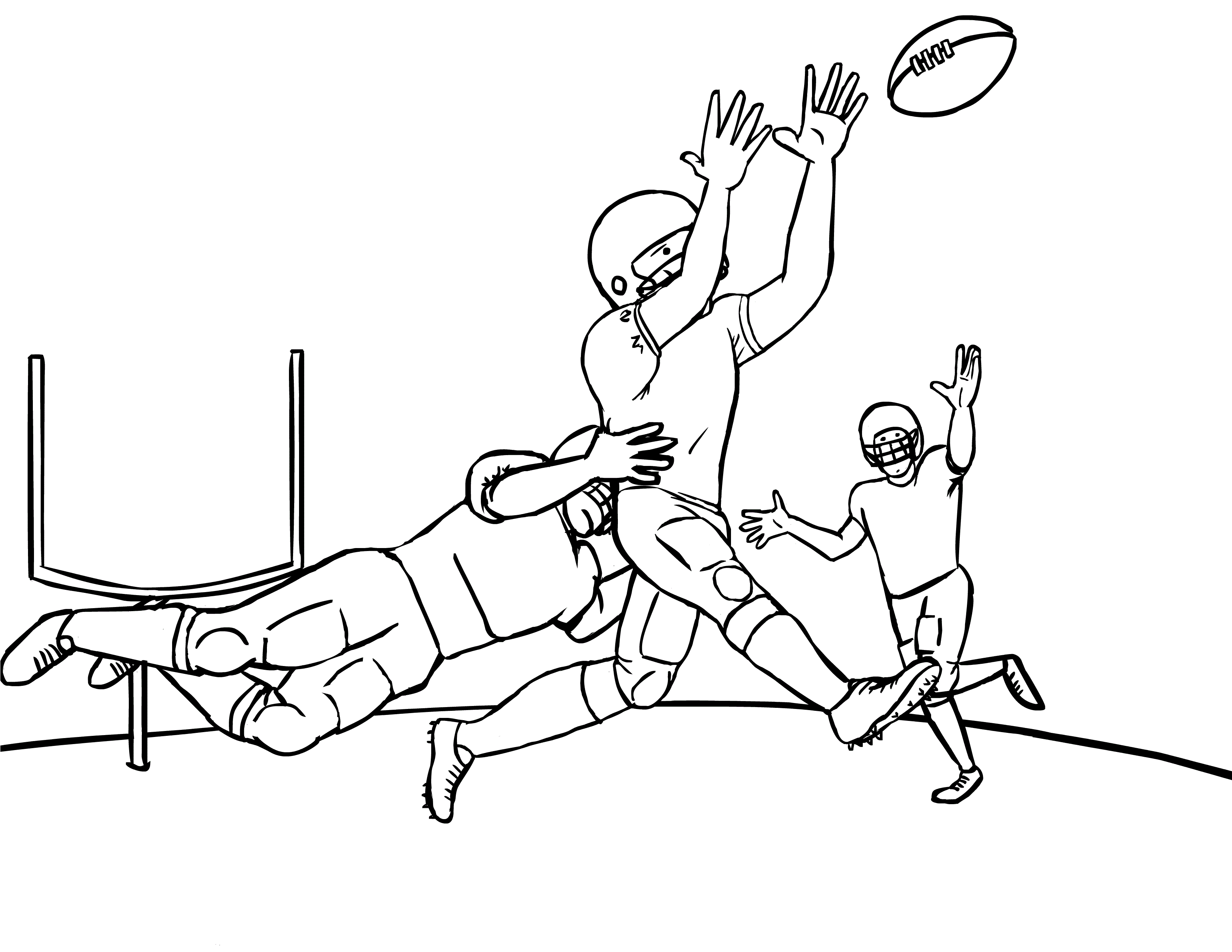 Free printable football coloring pages for kids