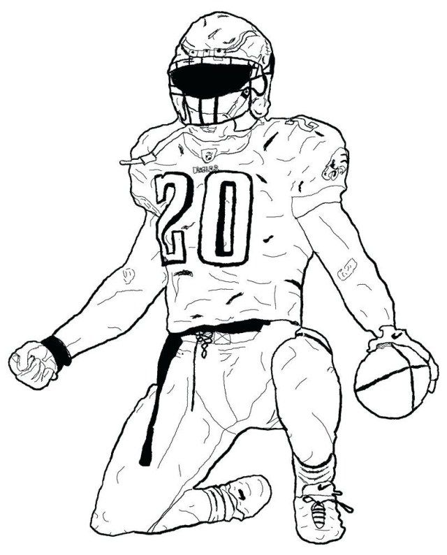 Awesome image of football coloring pages