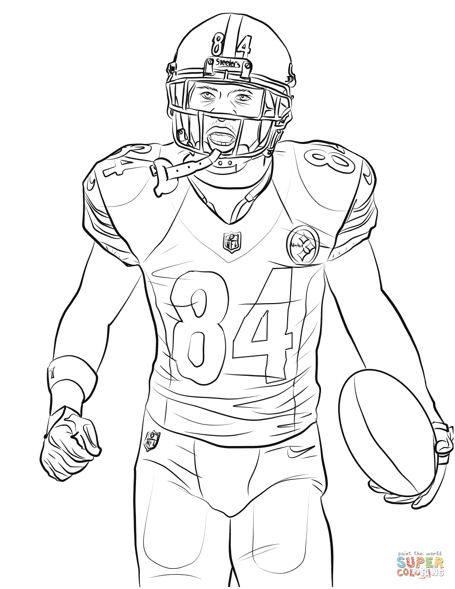 Football player coloring pages printable for free download