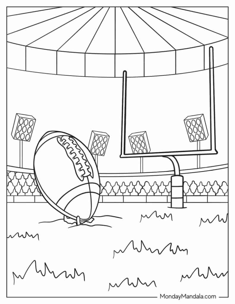 Football coloring pages free pdf printables