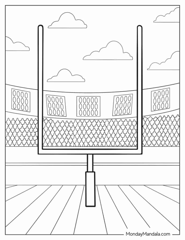 Football coloring pages free pdf printables