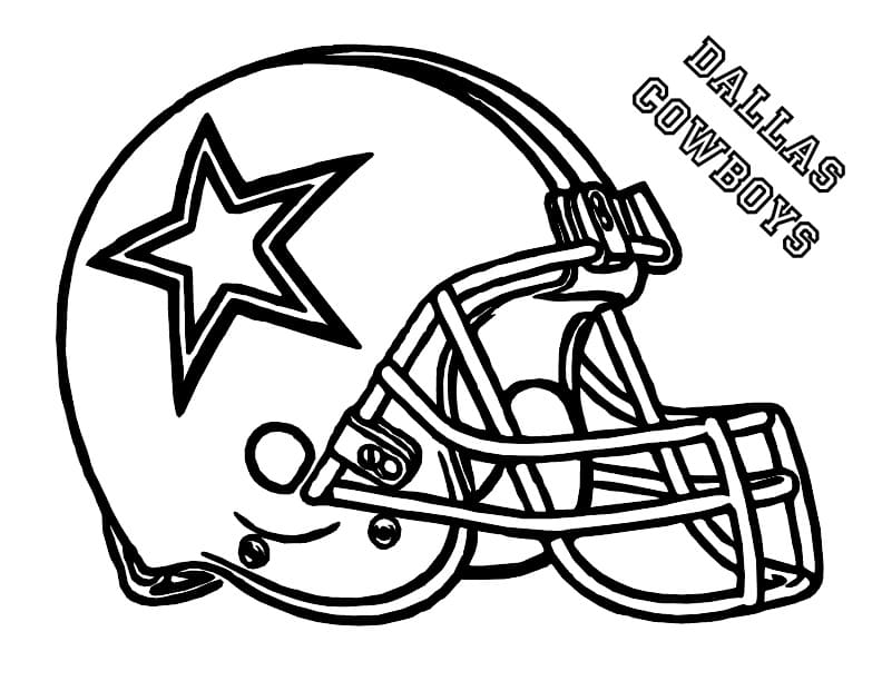 Dallas cowboys helmet image coloring page