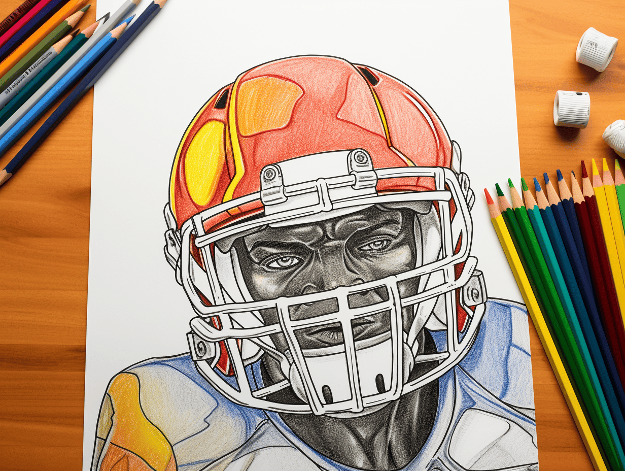 American football coloring pages free printables