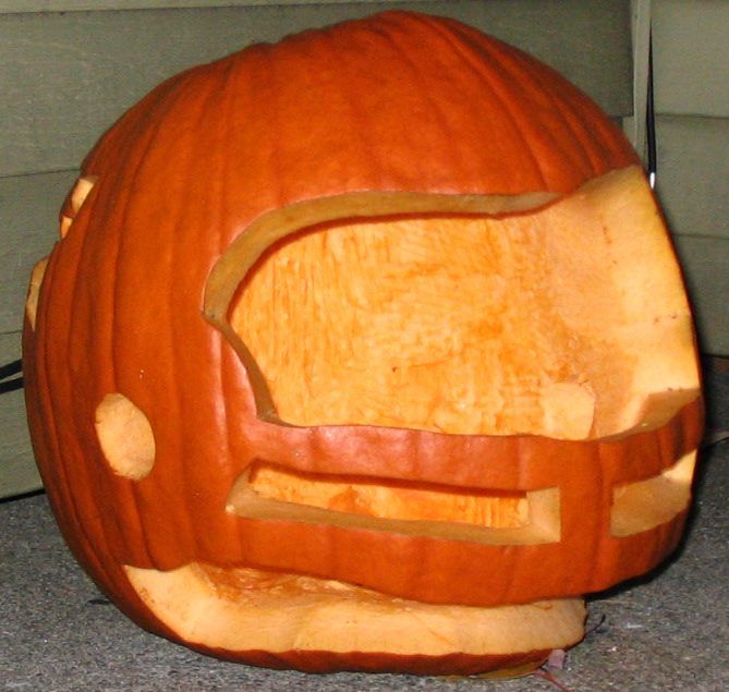 Football helmet pumpkin pumpkin carving pumpkin pumpkin pattern