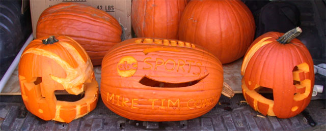 Football game pumpkins