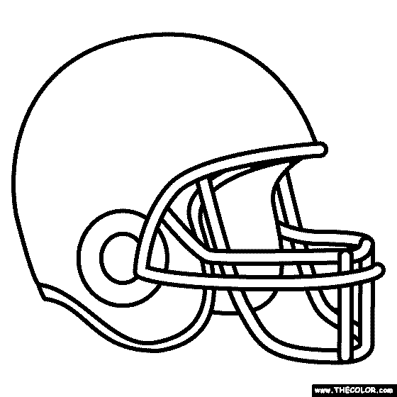 Football helet side coloring page