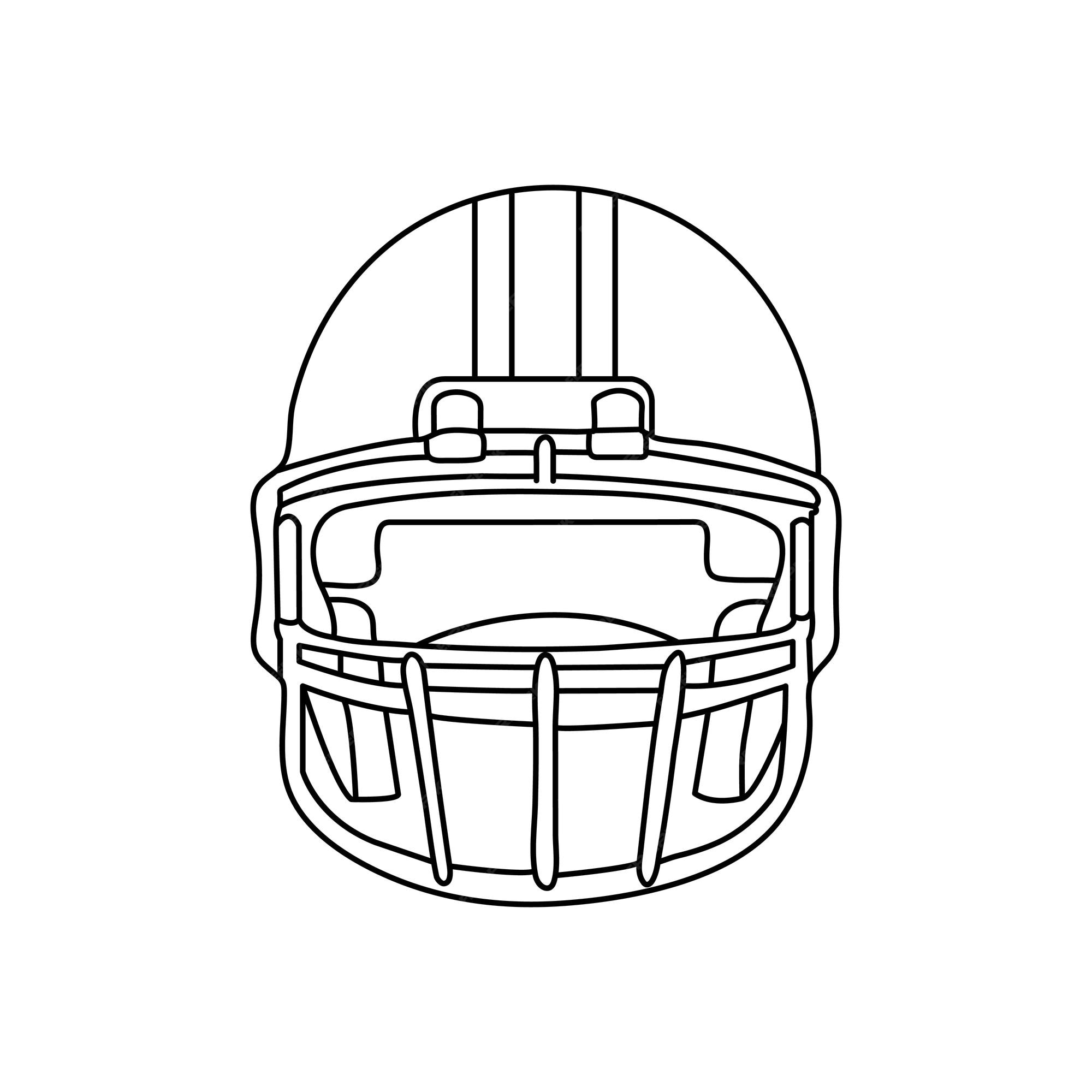 Premium vector rugby helmet coloring element