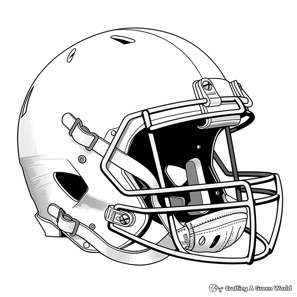 Realistic football coloring pages