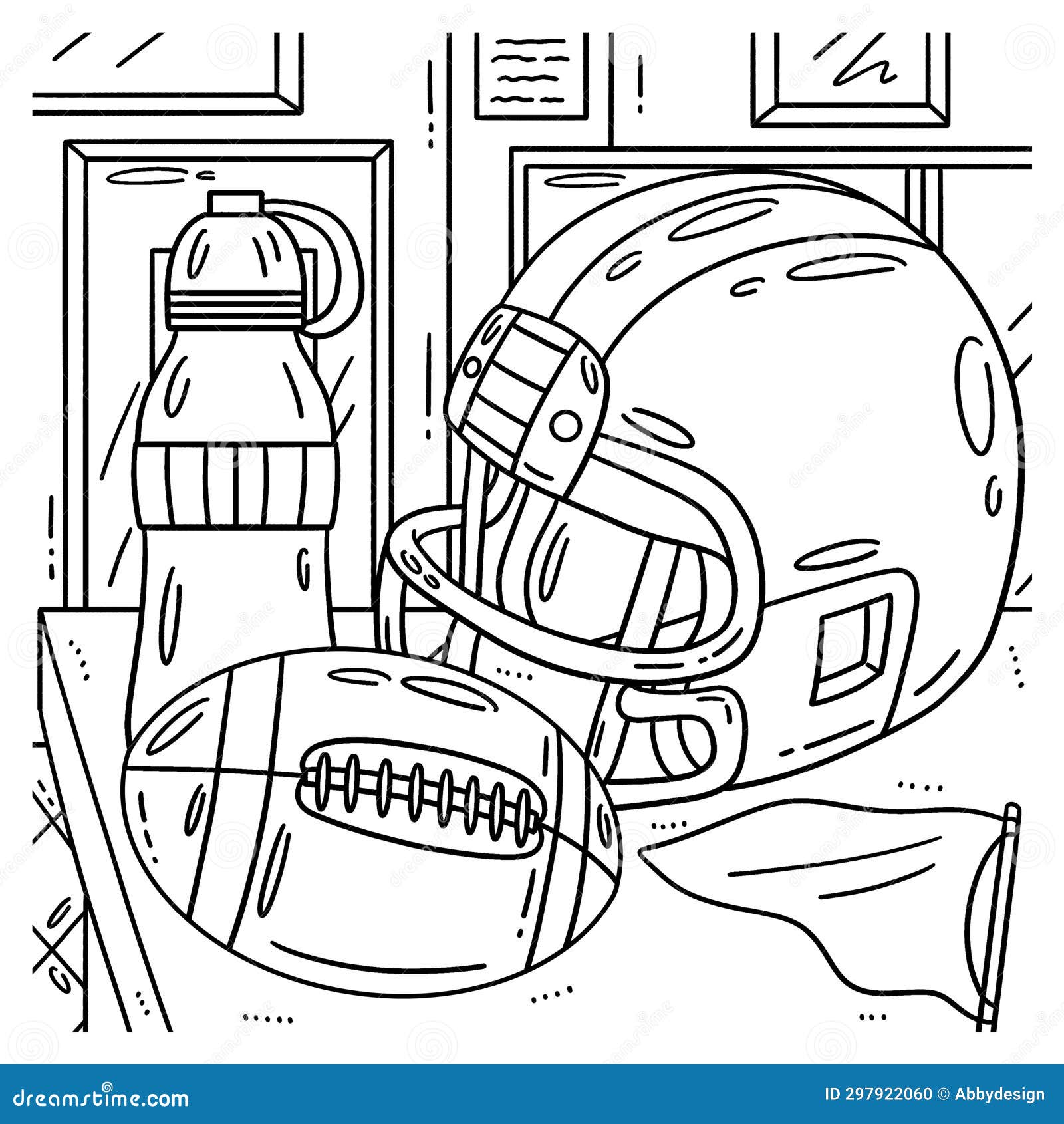 American football coloring page stock illustrations â american football coloring page stock illustrations vectors clipart