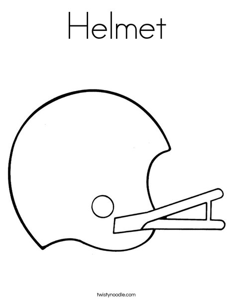 Helmet coloring page