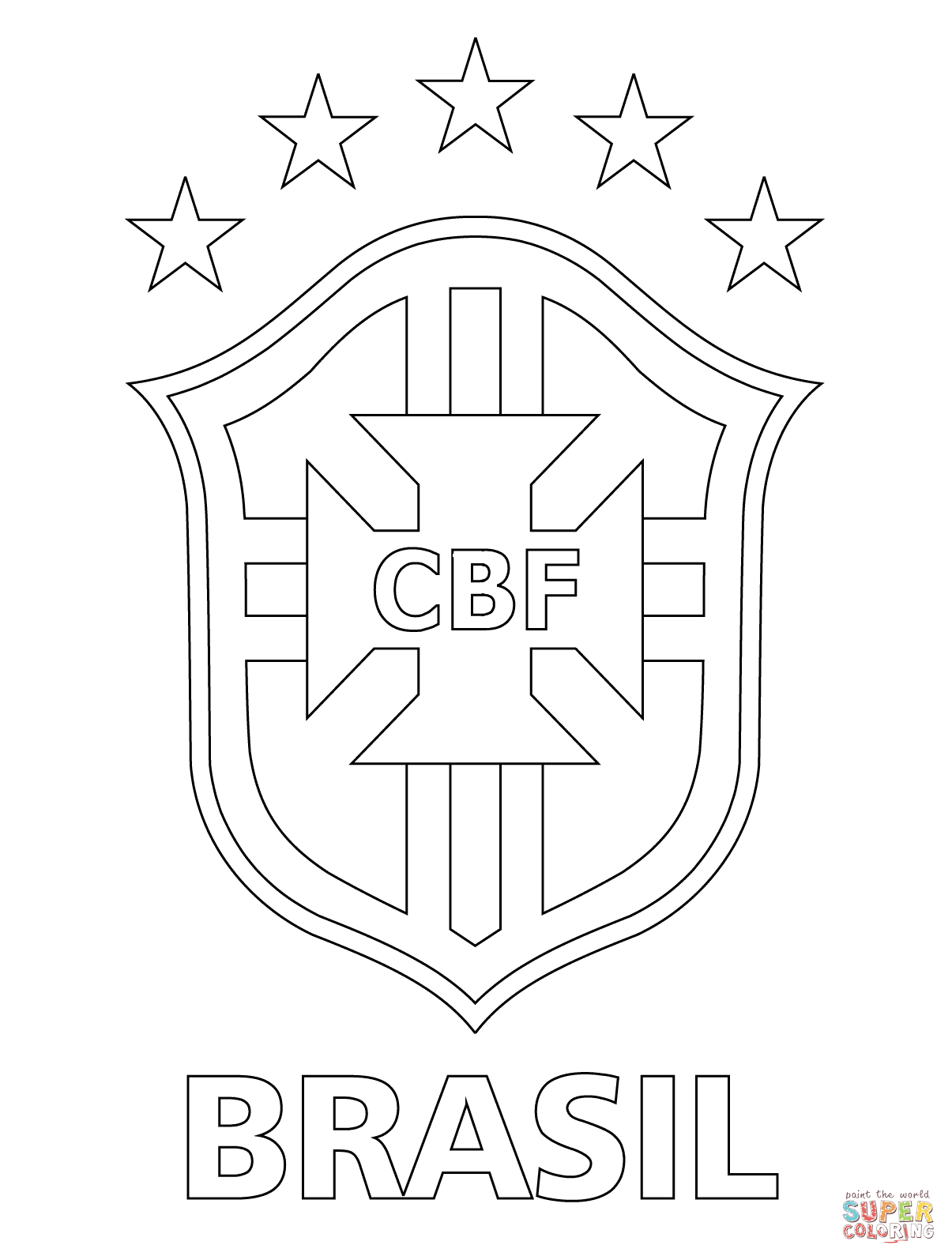 Logo of brazilian football confederation coloring page free printable coloring pages