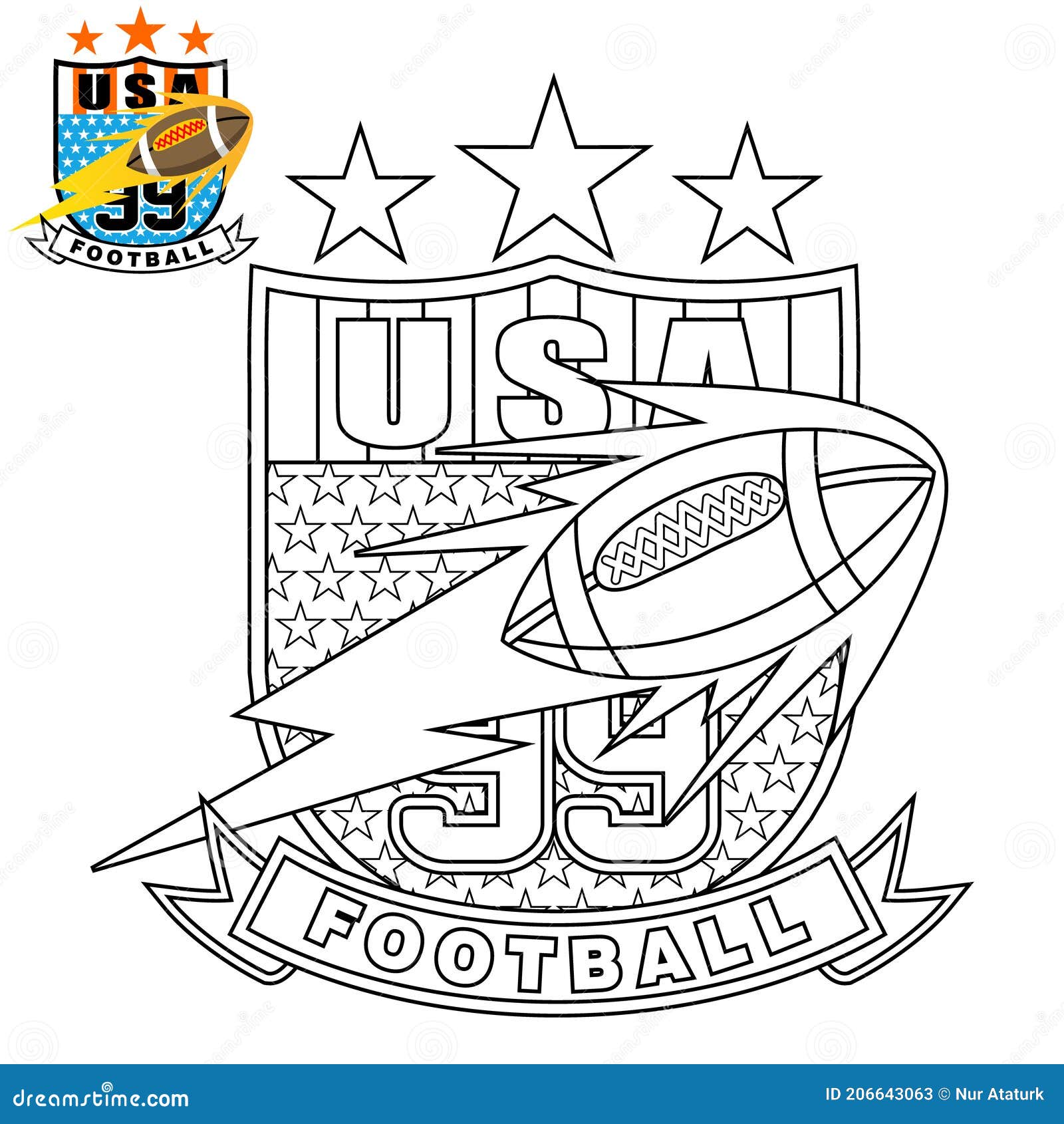 American football coloring page stock illustrations â american football coloring page stock illustrations vectors clipart