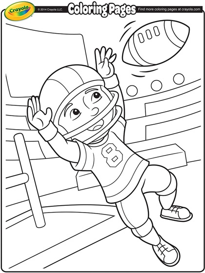 Football wide receiver coloring page