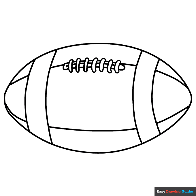 Football coloring page easy drawing guides