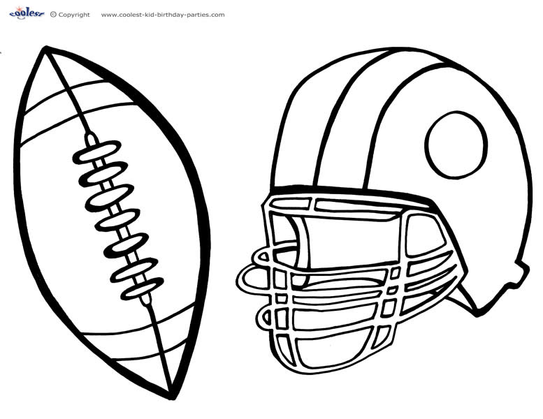 Printable football coloring page