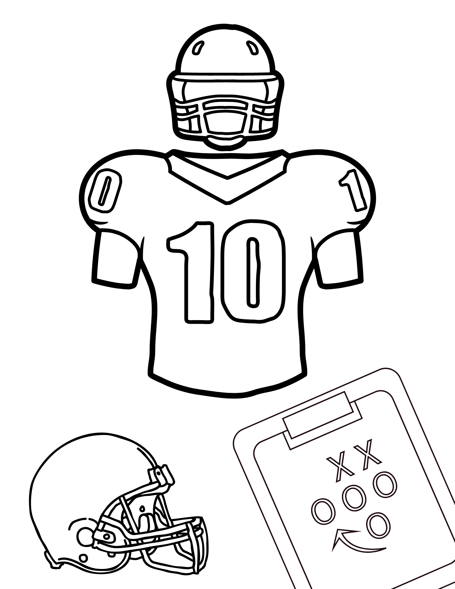 Free printable football coloring pages for kids