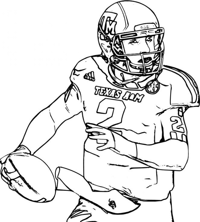 Football player coloring pages printable for free download