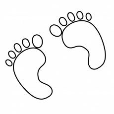 Footprints coloring page footprint images free clip art clip art