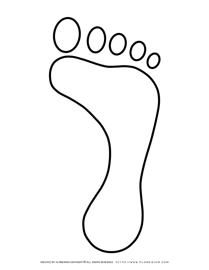 Footprint template free printable for arts crafts and class decoration