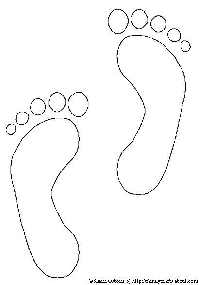 Footprint coloring page footprint crafts sunday school crafts coloring pages