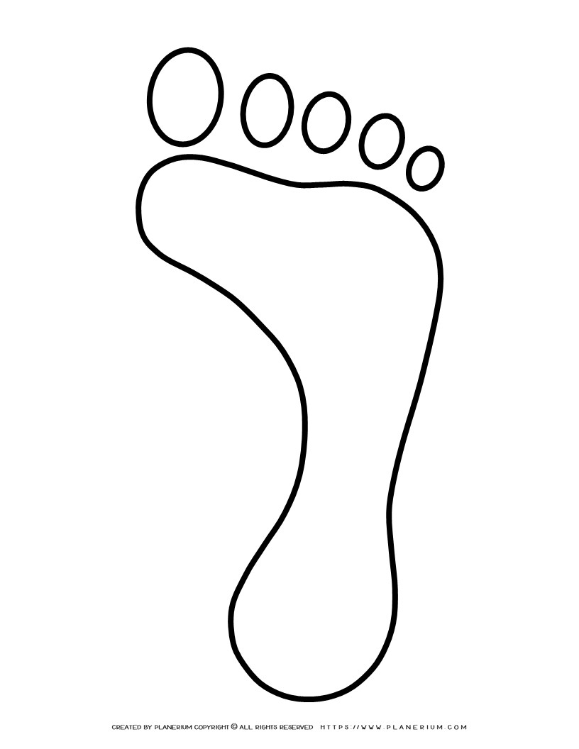 Footprint template free printable for arts crafts and class decoration