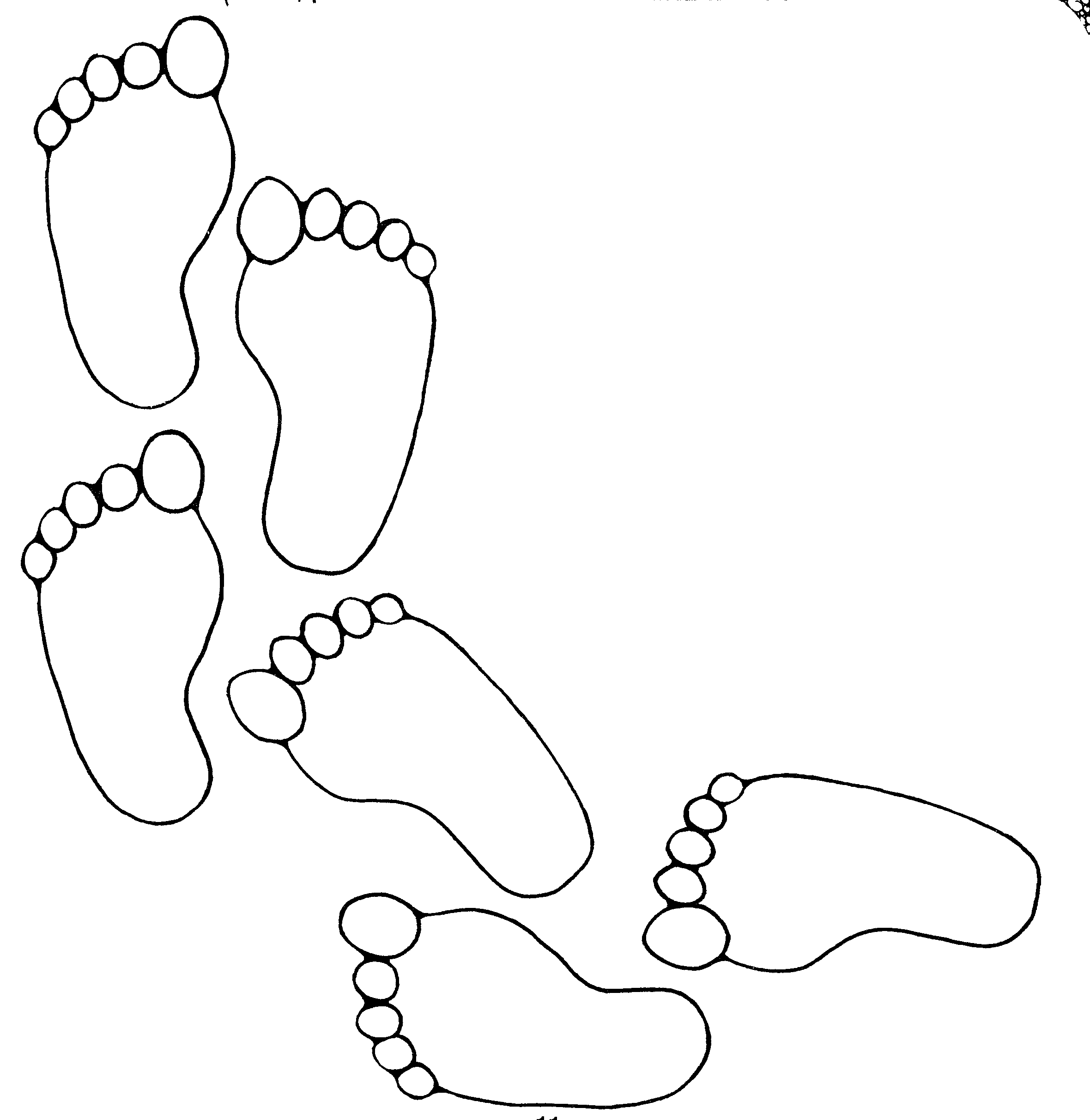 Explore nature through art with footprints coloring pages