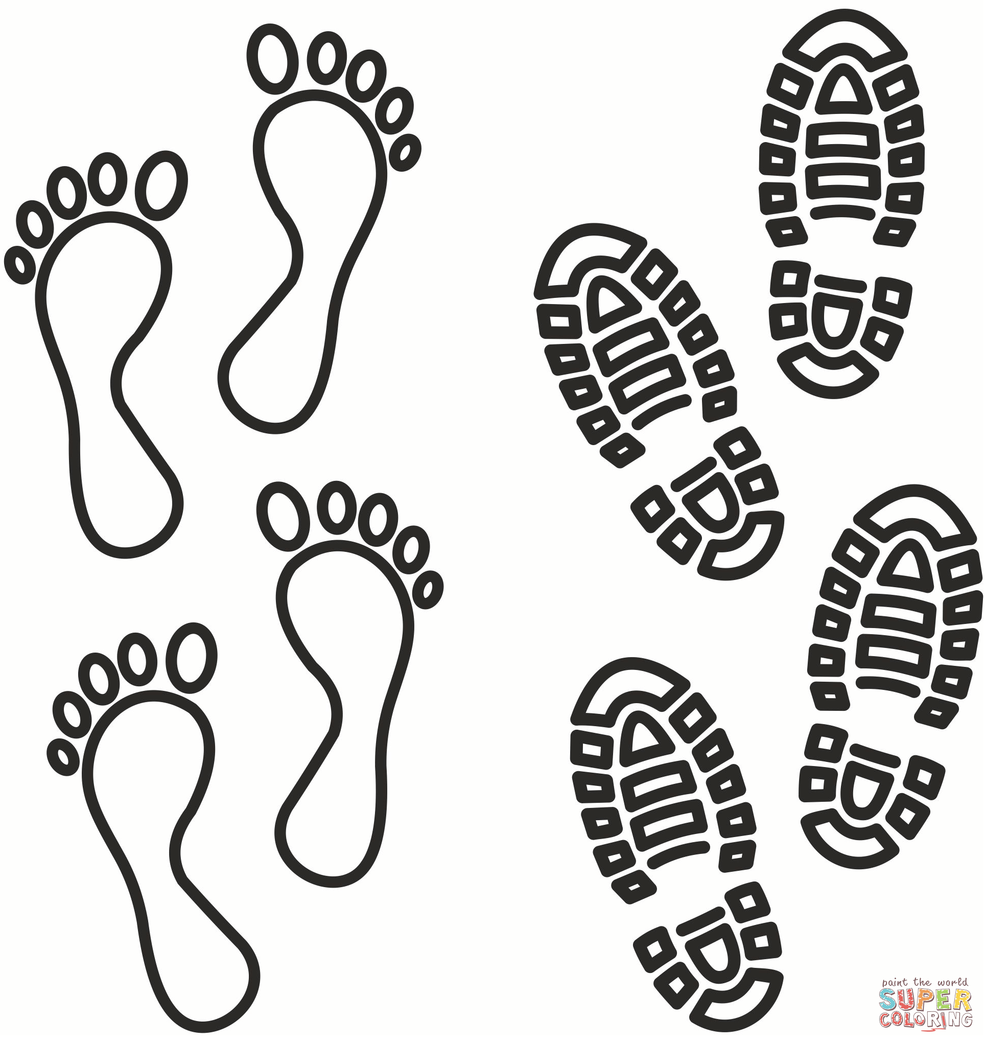 Footsteps coloring page free printable coloring pages