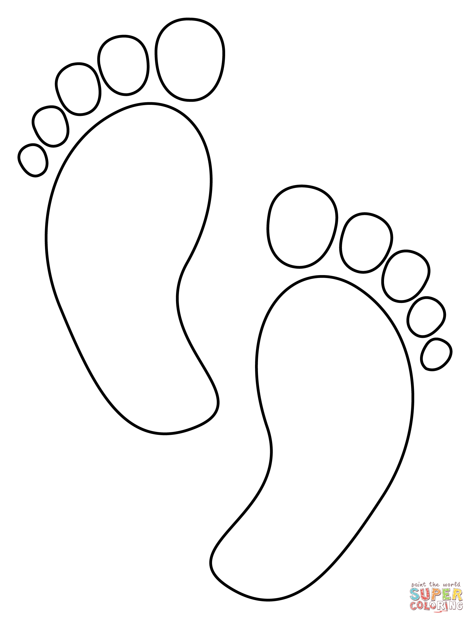 Footprints coloring page free printable coloring pages