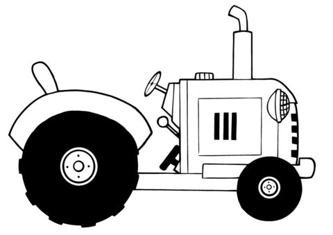 Vintage farm tractor coloring page free printable coloring pages