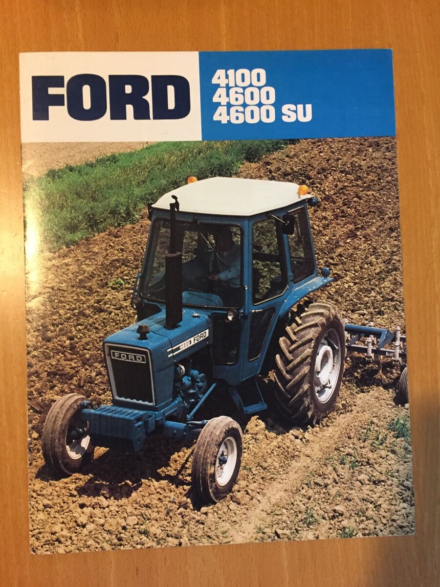 Ford tractor color brochure pg original vintage mint