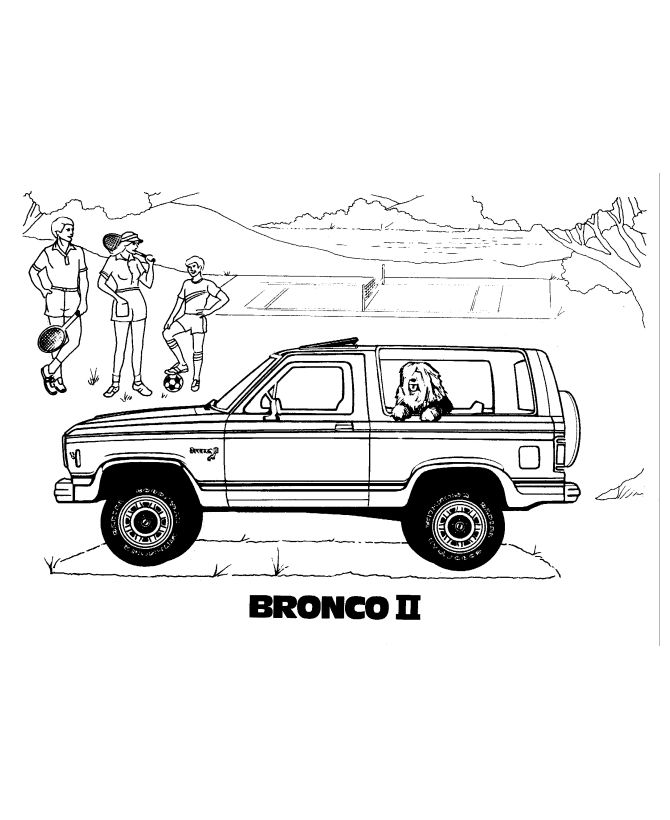 Bluebonkers ford bronco ii coloring pages