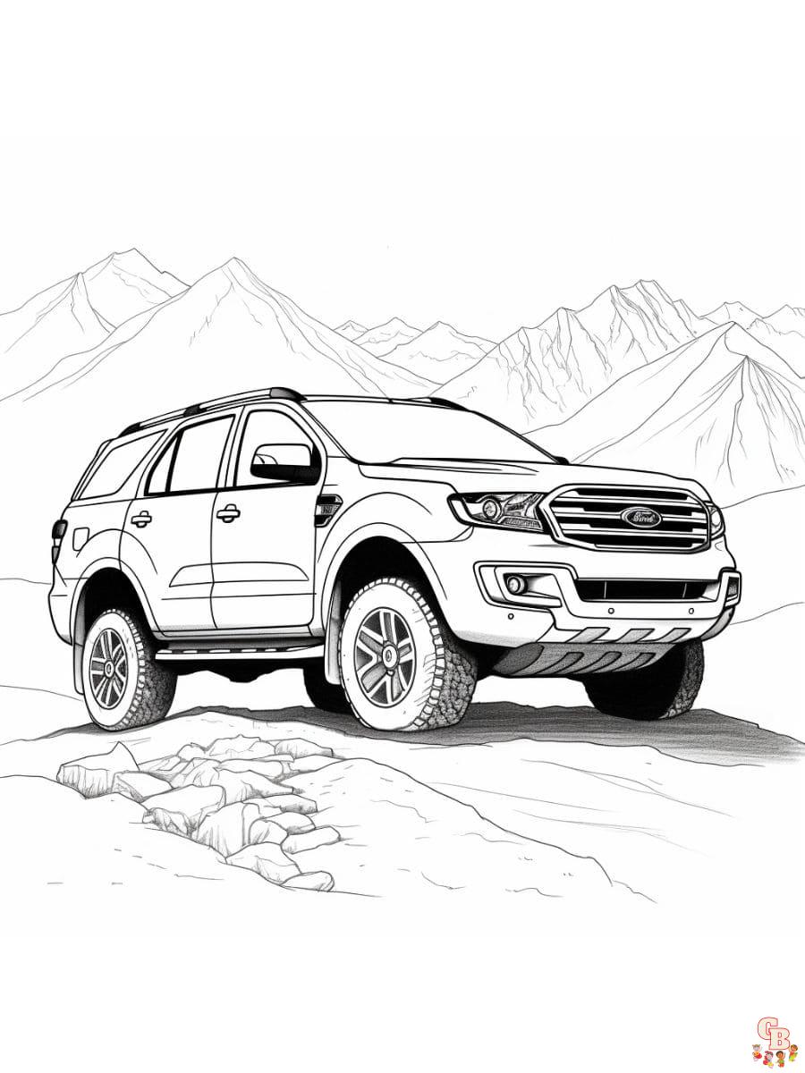 Printable ford coloring pages free for kids and adults