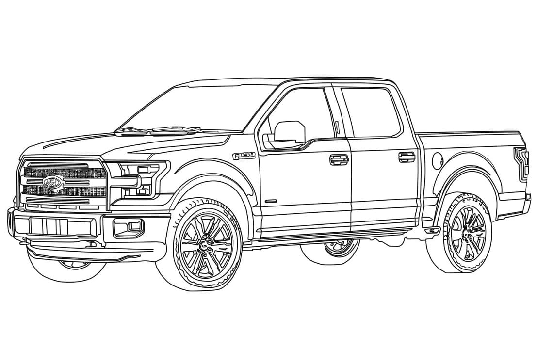 Ford f pickup truck coloring page