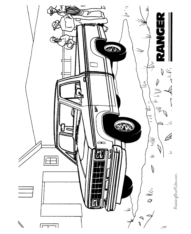 Truck coloring page ford ranger