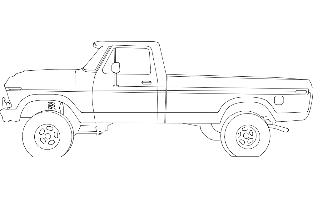 Ford pickup inches dxf file free download