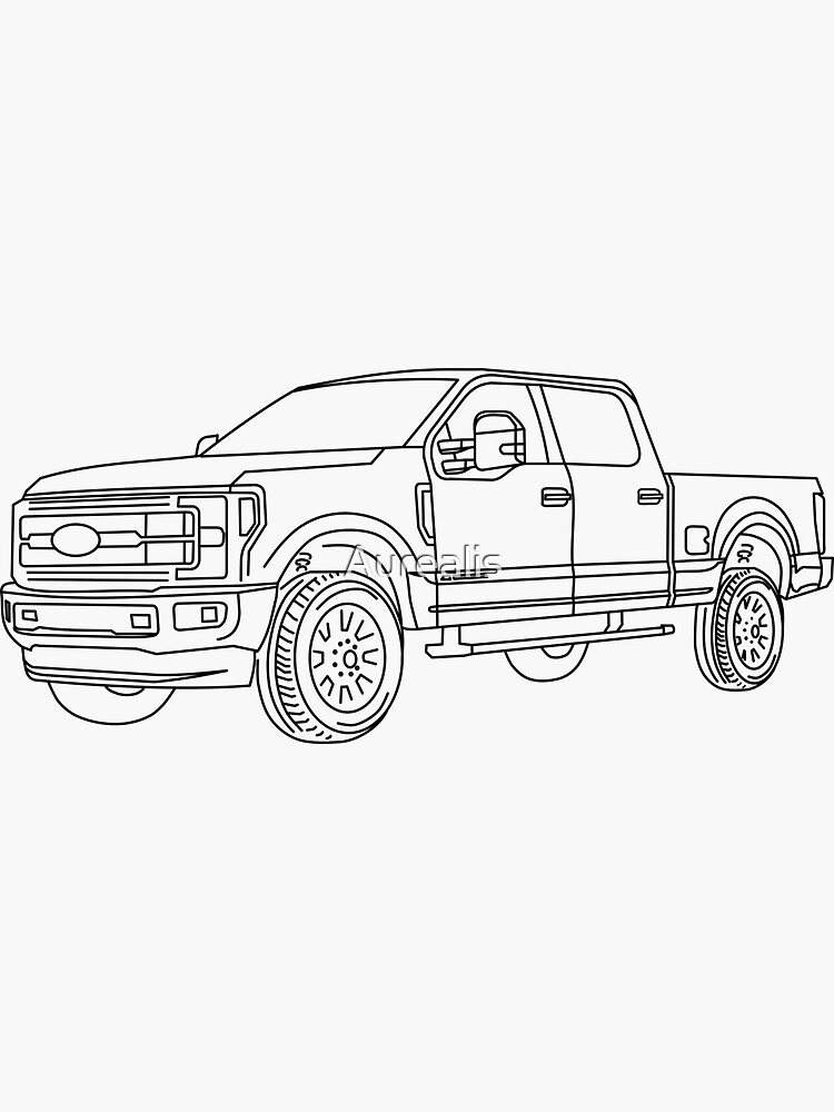 Ford f super duty sticker for sale by aurealis